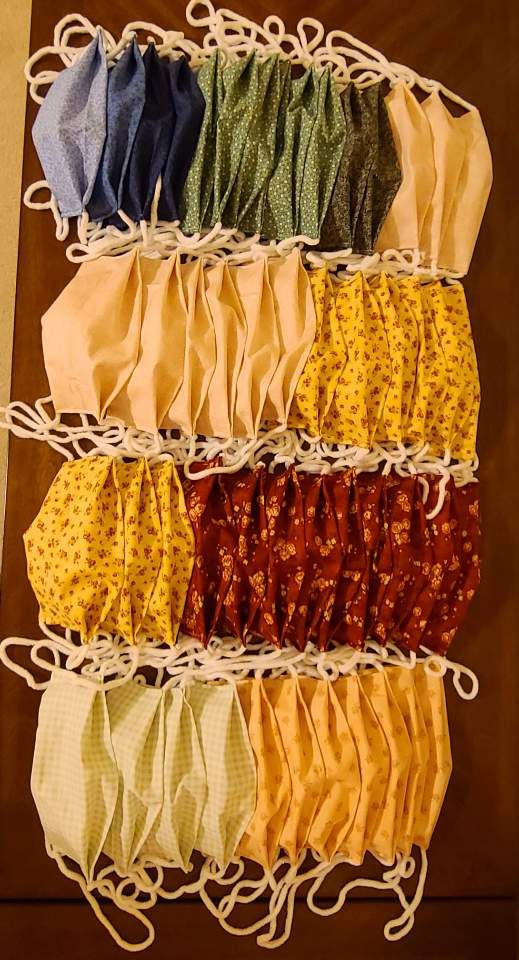 Hand-sewn masks