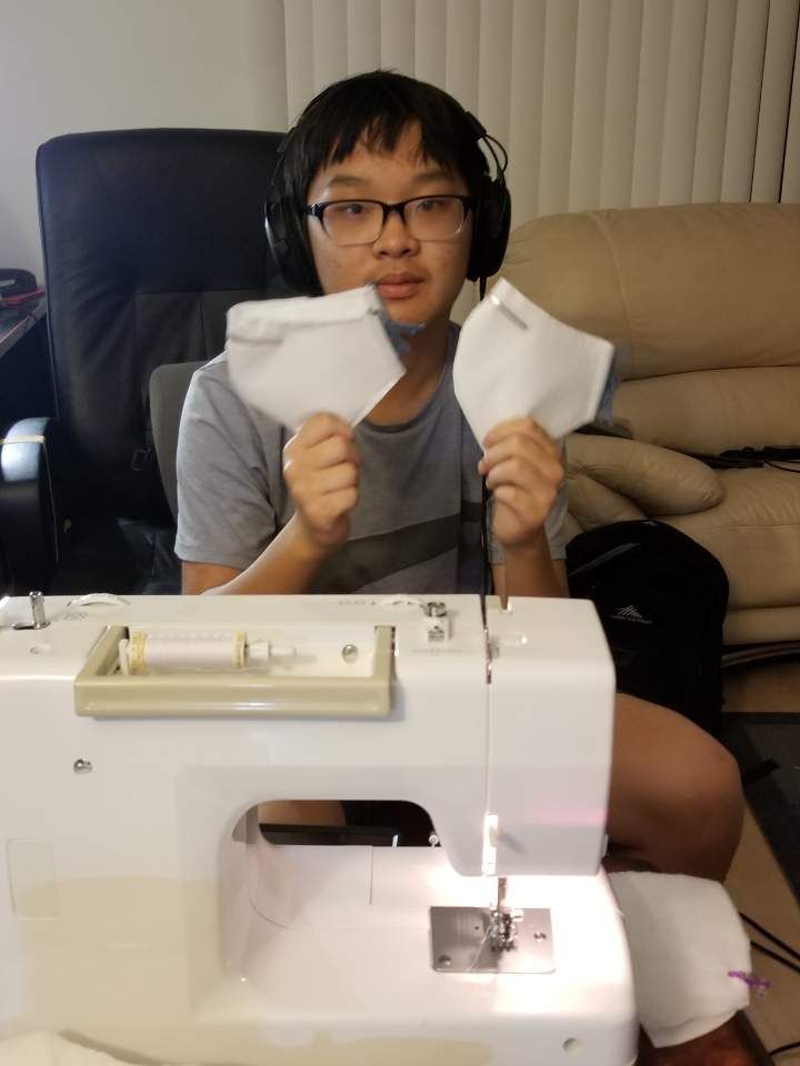 Sewing masks at home