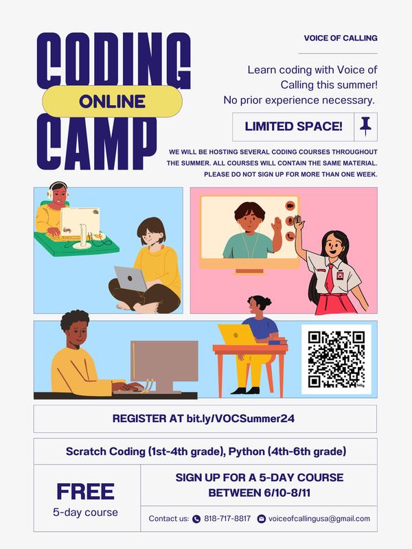 2024 Summer coding camp flyer