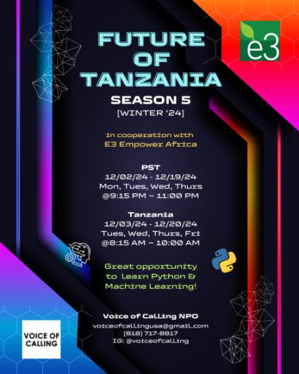 Future of Tanzania, Season 5 flyer