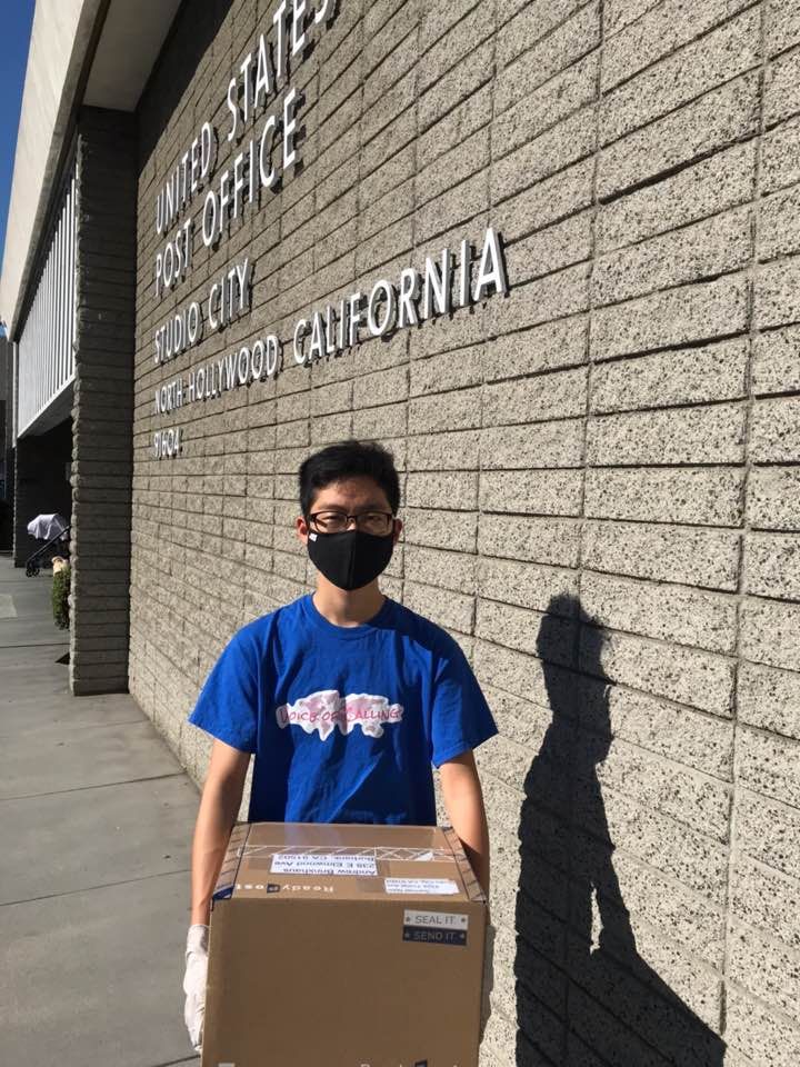 Delivering face shields