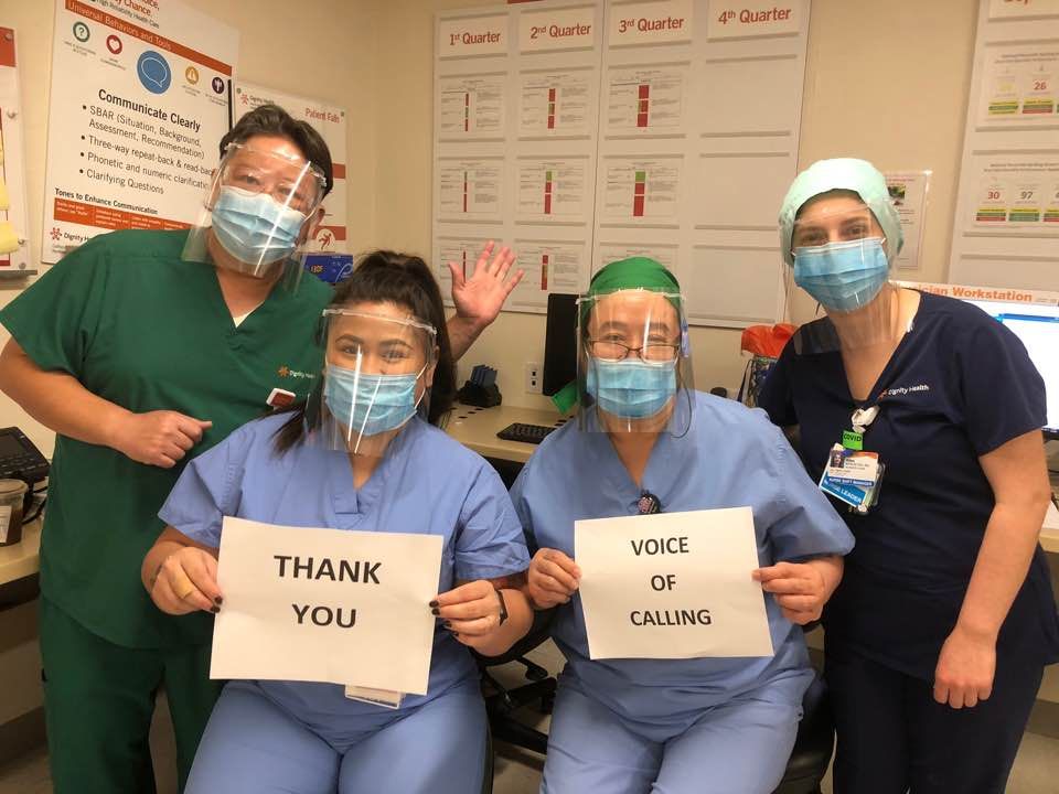 Thank-you from hospital staff